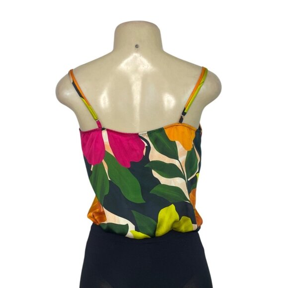 Gilli Women's Multicolor Tropical Print Sleeveless Bodysuit Sz S - New - Picture 2 of 5